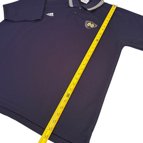 Adidas Notre Dame Football Golf Polo Blue Shirt Sz XL - Picture 6 of 6